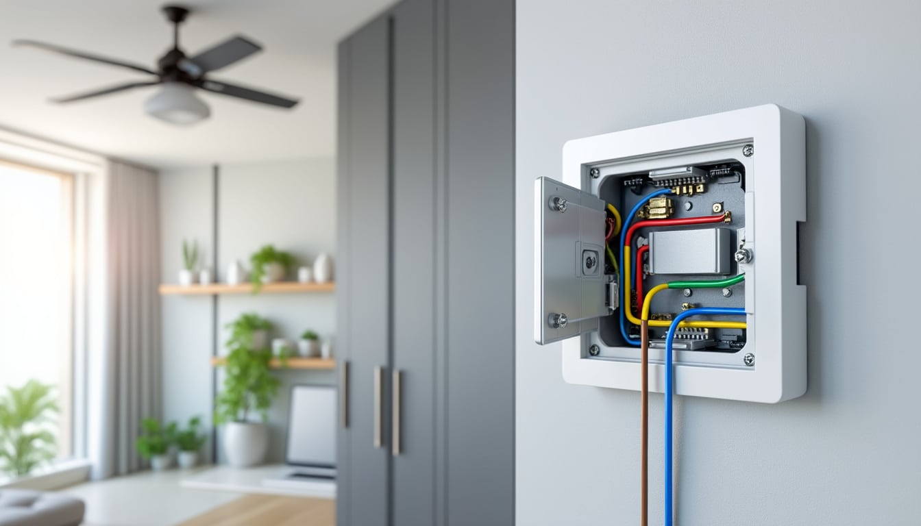 Schéma électrique branchement extracteur d&rsquo;air sur interrupteur lumière