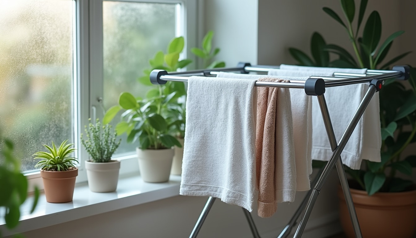 Linge qui sèche à l&rsquo;intérieur : l&rsquo;impact sur l&rsquo;hygrométrie